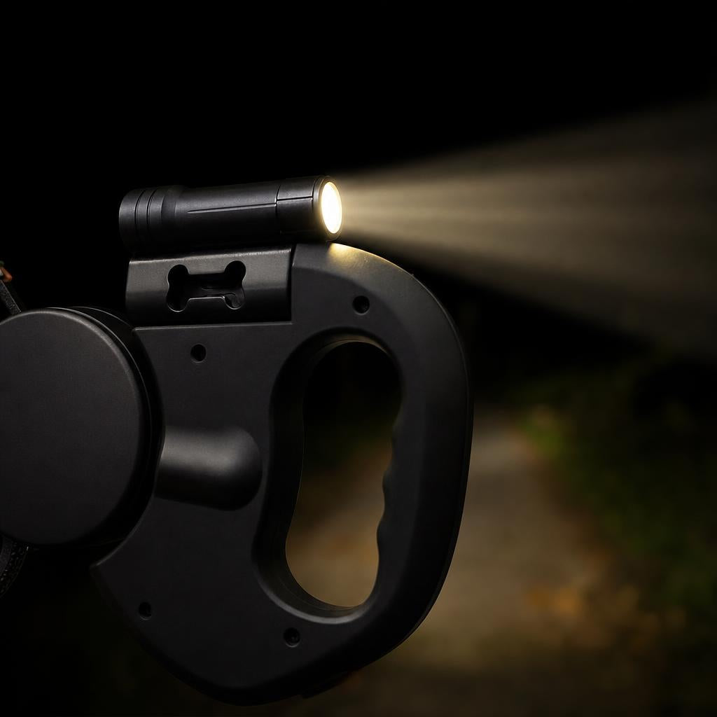 Linterna LED integrada de DuoPaw encendida